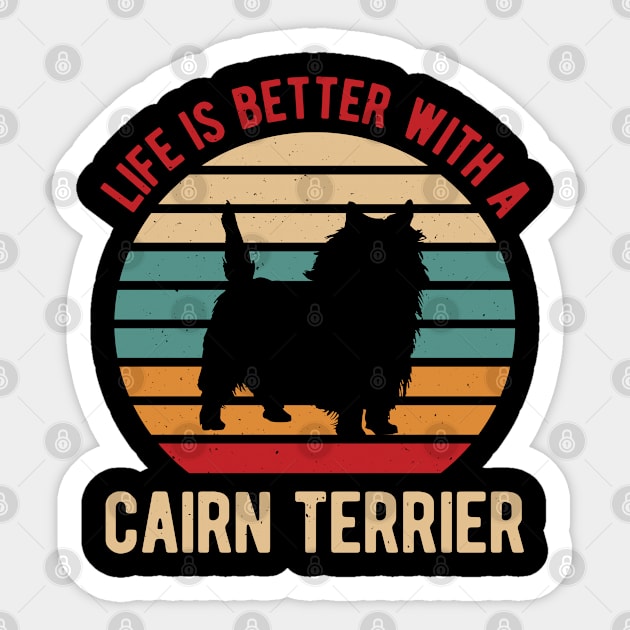 Funny Cairn Terrier Sticker by TheVintageChaosCo.